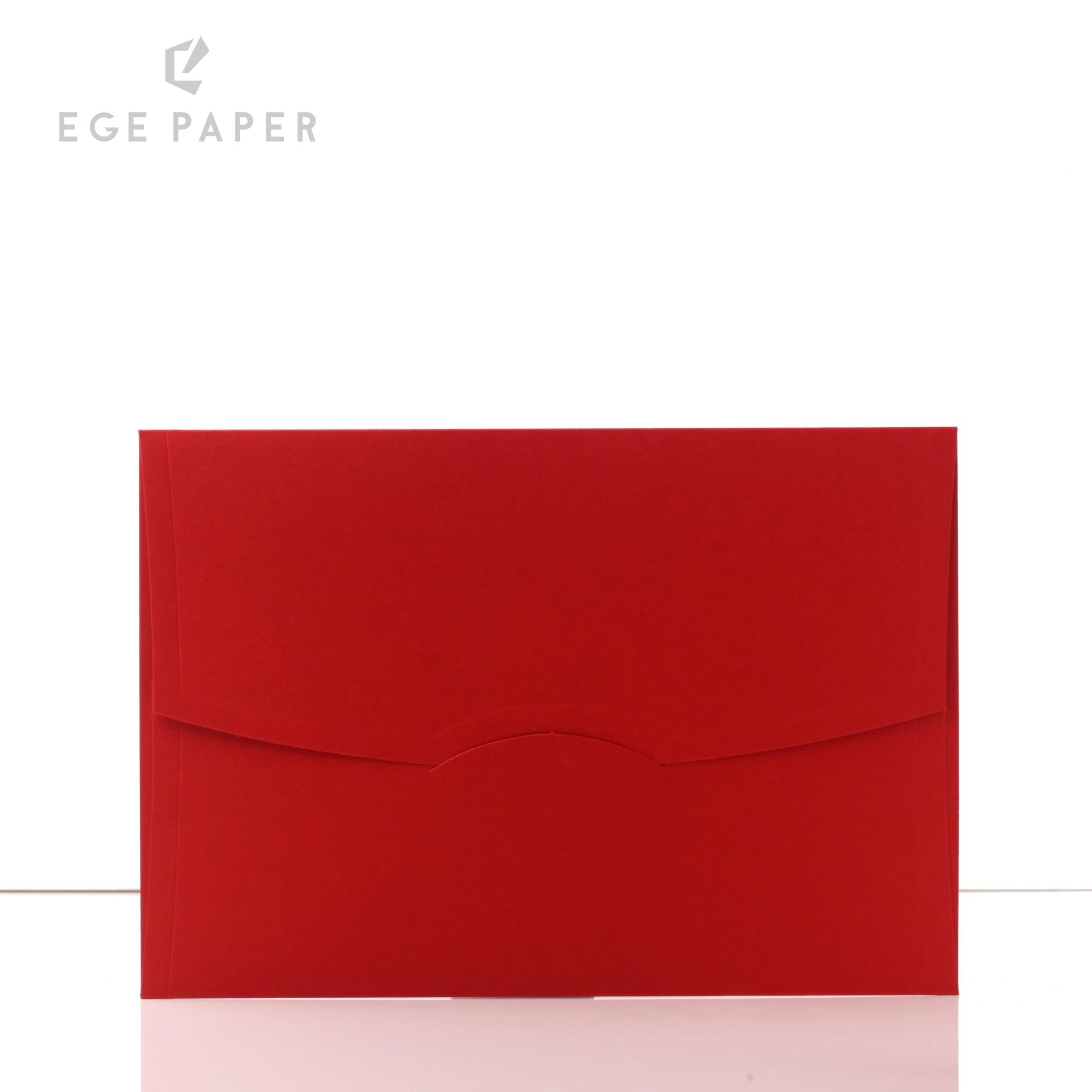 16x23Cm (C5) Kırmızı 270gr  Lüks Davetiye Zarfı - 50 Adet