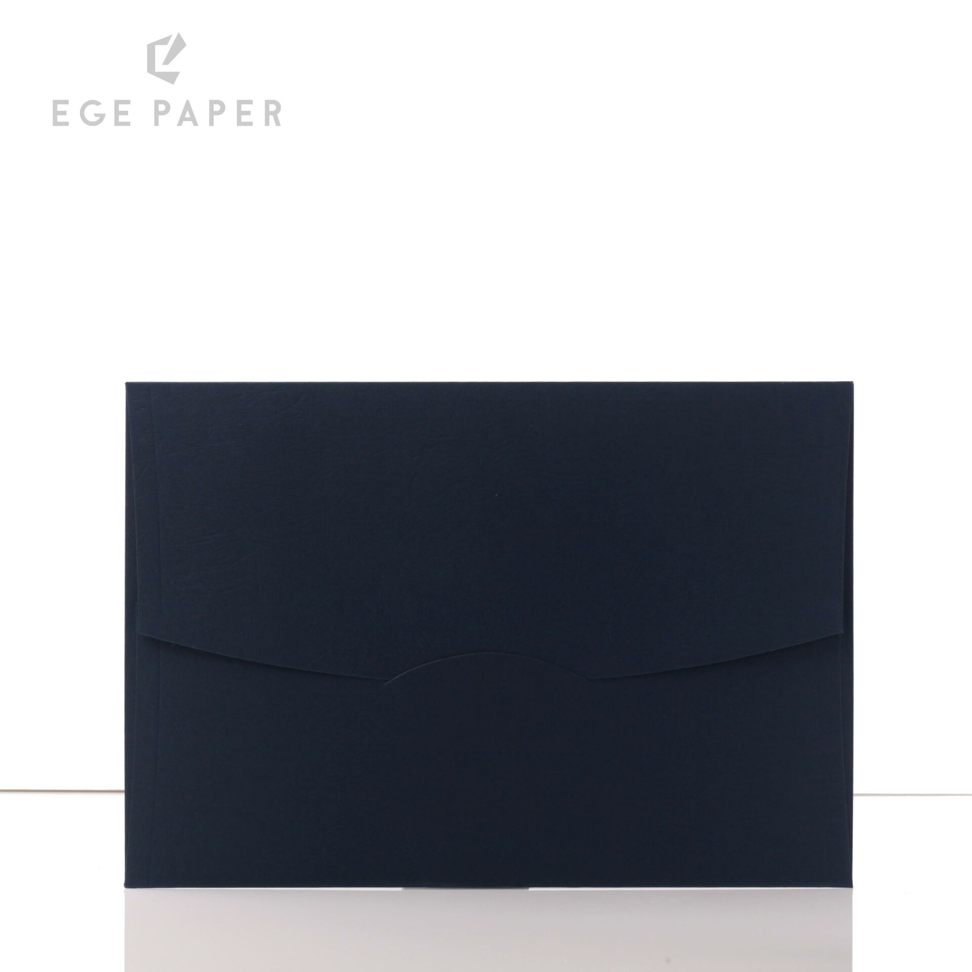 16x23Cm (C5) Deri Desen Lacivert 250gr  Lüks Davetiye Zarfı - 50 Adet