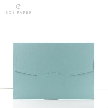 16x23Cm (C5) Metalik Turkuaz 250gr  Lüks Davetiye Zarfı - 50 Adet