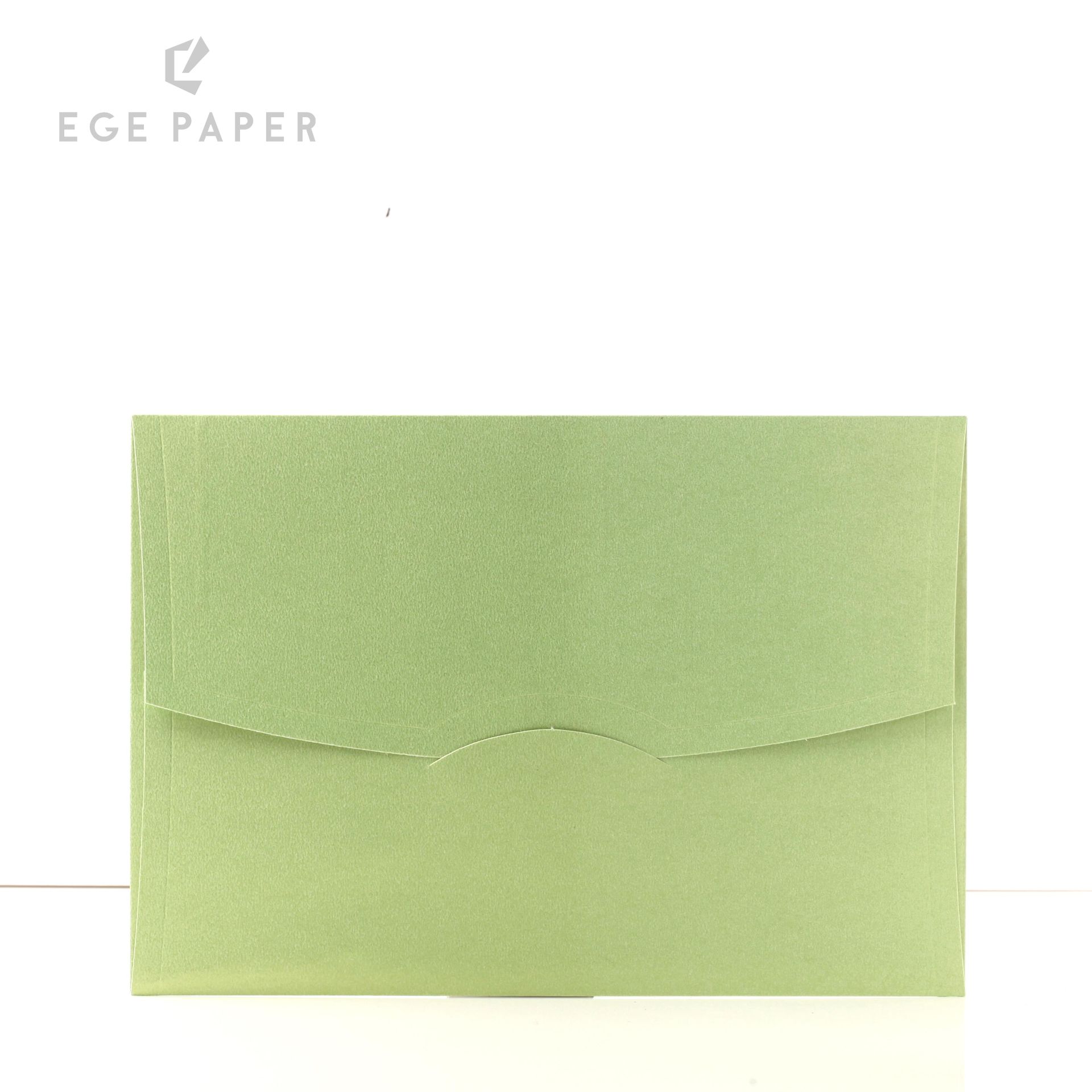16x23Cm (C5) Metalik Nane Altın 250gr  Lüks Davetiye Zarfı - 50 Adet