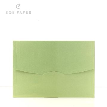 16x23Cm (C5) Metalik Nane Altın 250gr  Lüks Davetiye Zarfı - 50 Adet