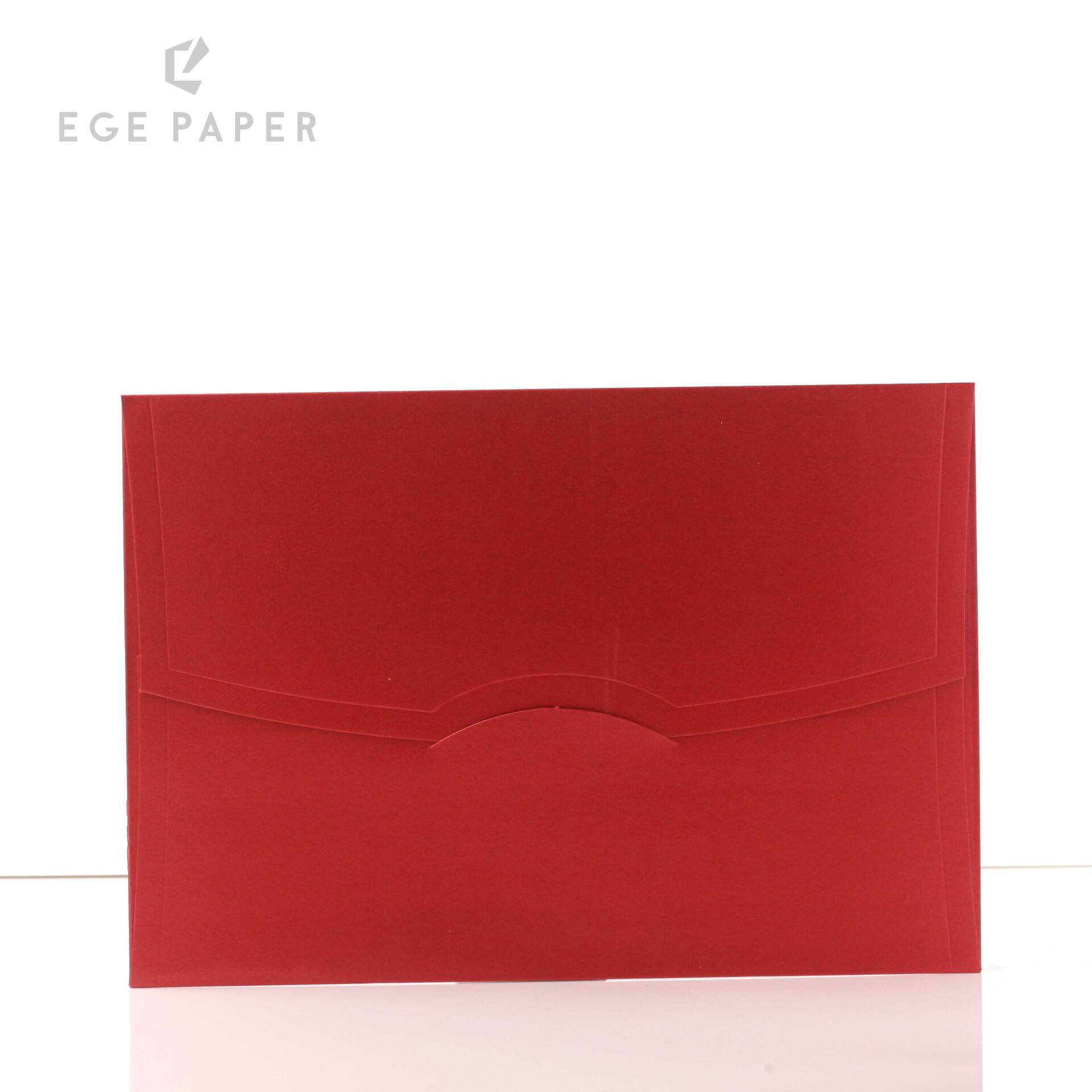 16x23Cm (C5) Metalik Kırmızı 280gr  Lüks Davetiye Zarfı - 50 Adet