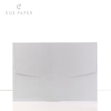 16x23Cm (C5)  Metalik Şeker Mavi 250gr  Lüks Davetiye Zarfı - 50 Adet
