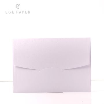 14X20CM - DERİ BEYAZ ZARF - 250GR - 50 ADET