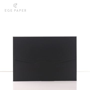 14X20CM - PASPARTU SİYAH ZARF - 250GR - 50 ADET