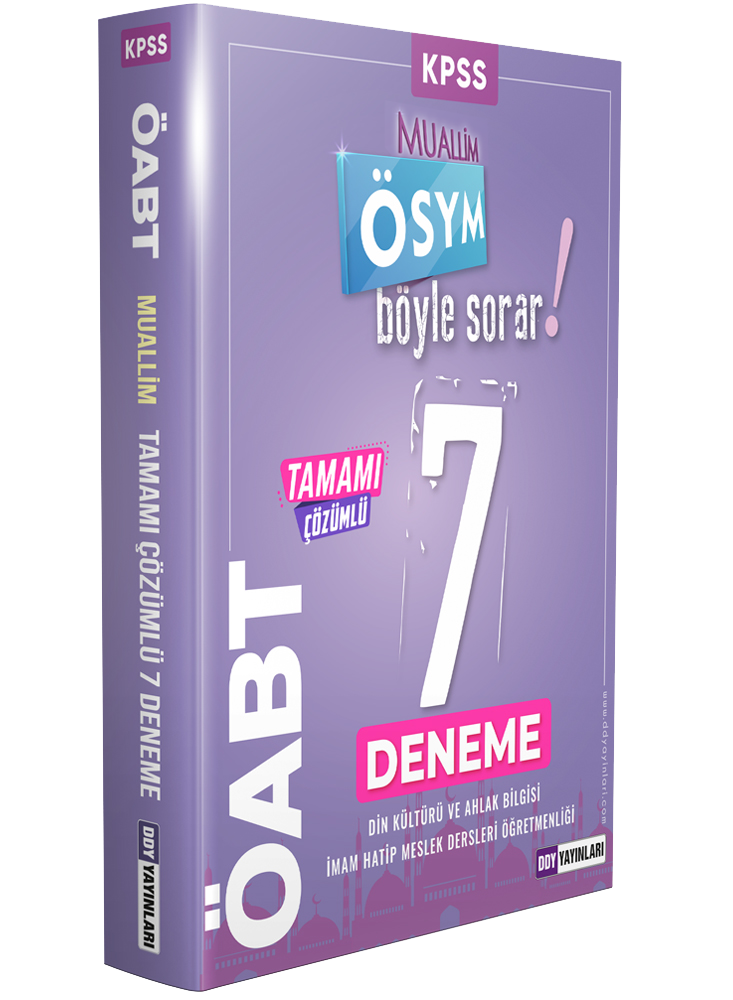 ÖABT Din Kültürü Ve Ahlak Bilgisi Muallim 7 Çözümlü Deneme