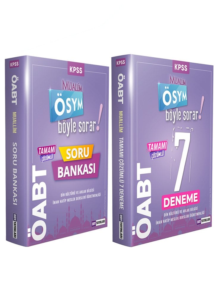 ÖABT Din Kültürü ve Ahlak Bilgisi Muallim Serisi Çözümlü Soru Bankası ve 7 Deneme