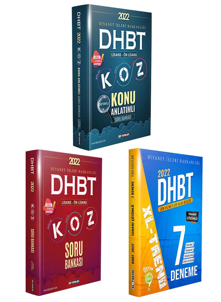 DHBT Koz 3'Lü Set Lisans Önlisans