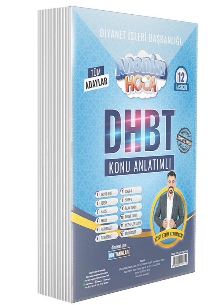DHBT Anonim Hoca 12 Fasikül Konu Anlatımı