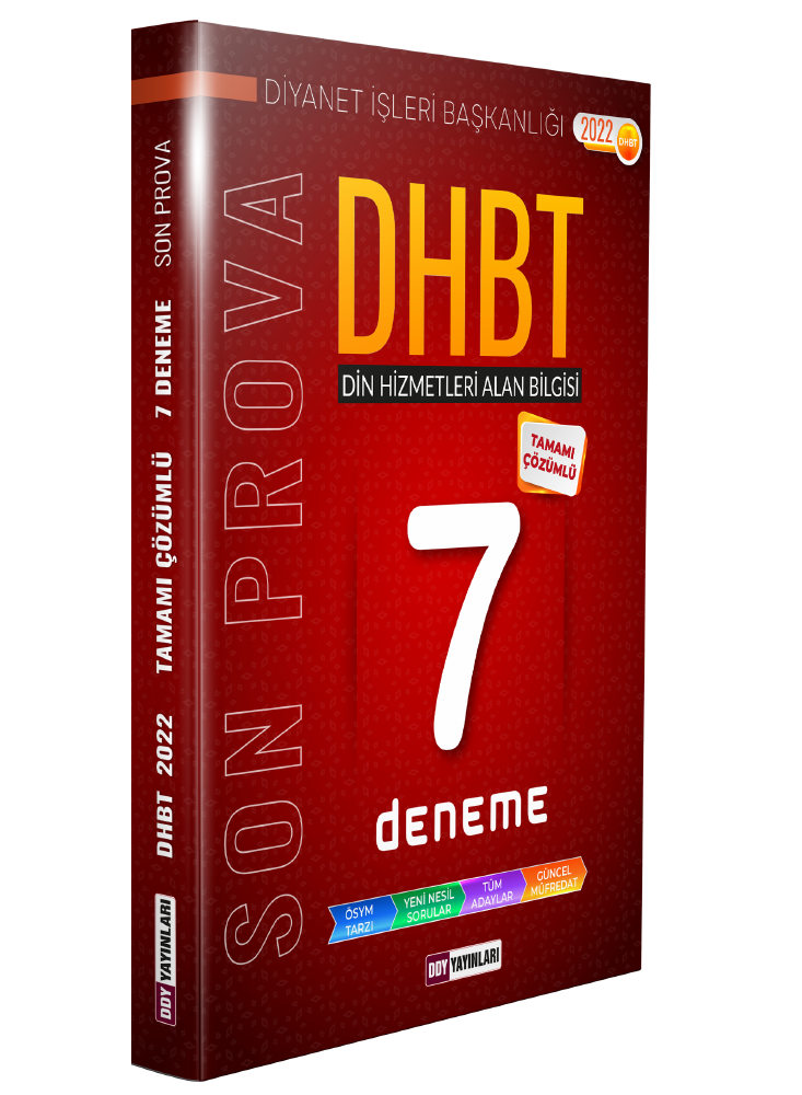 DHBT Son Prova Tamamı Çözümlü 7 Deneme