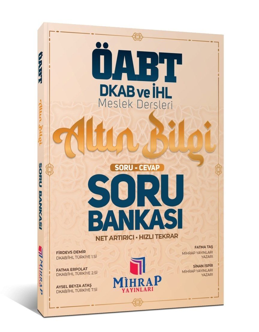 ÖABT Din Kültürü ve Ahlak Bilgisi Altın Bilgi Soru Cevap Hızlı Tekrar Soru Bankası