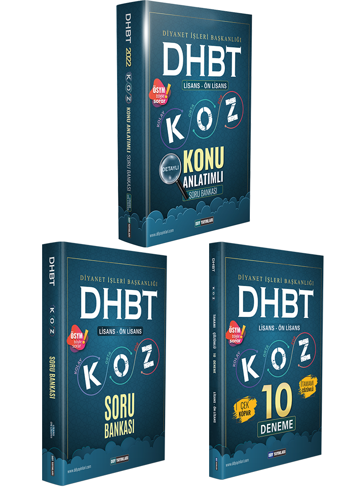 DHBT Koz 3'Lü Set Lisans Önlisans