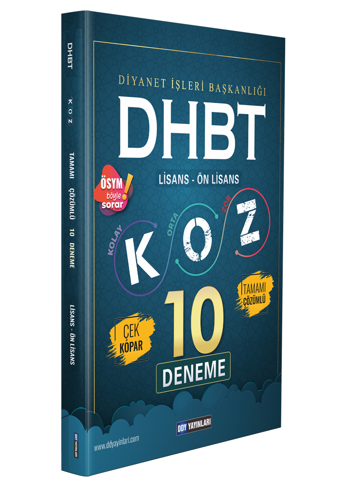 DHBT Koz Lisans Önlisans Tamamı Çözümlü 10 Deneme