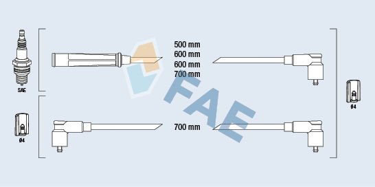 Fae Buji Kablo Takım M10 E30 (1212 1 705 697)