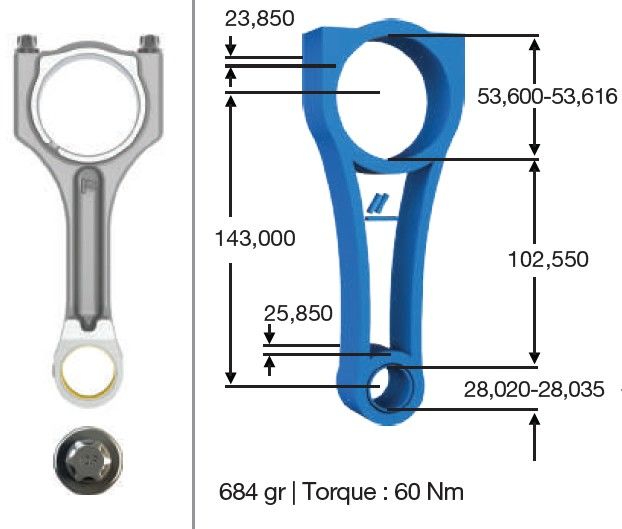 Bmy Piston Kolu N47N (1124 7 812 640)