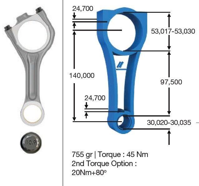 Bmy Lr Piston Kolu L462-L494-L551-L560 Dısco-Sport-Evoque-Velar 2.0D 204Dtd 180Ps (LR082540 AJ813171)