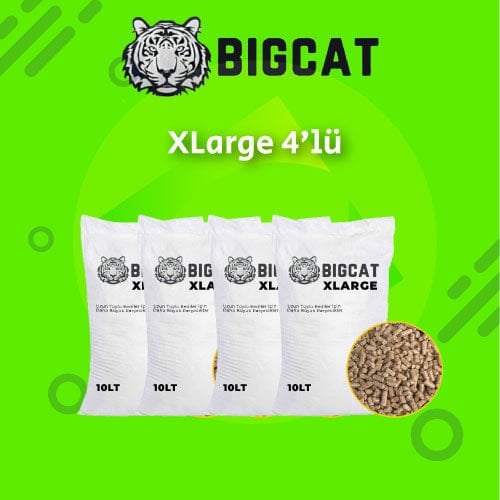 BigCat XLarge Dörtlü Organik Kedi Kumu