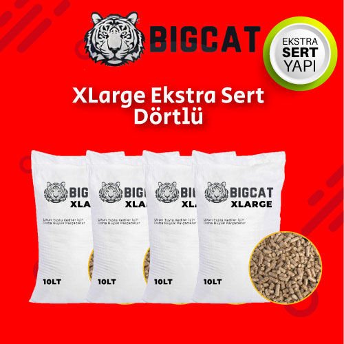 BigCat XLarge Ekstra Dörtlü Organik Kedi Kumu