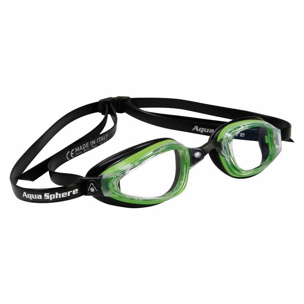 MP Michael Phelps K180  Mıcrogasket Şeffaf Cam - Yeşil/Siyah Çerçeve - Siyah Etek Yüzücü Gözlüğü