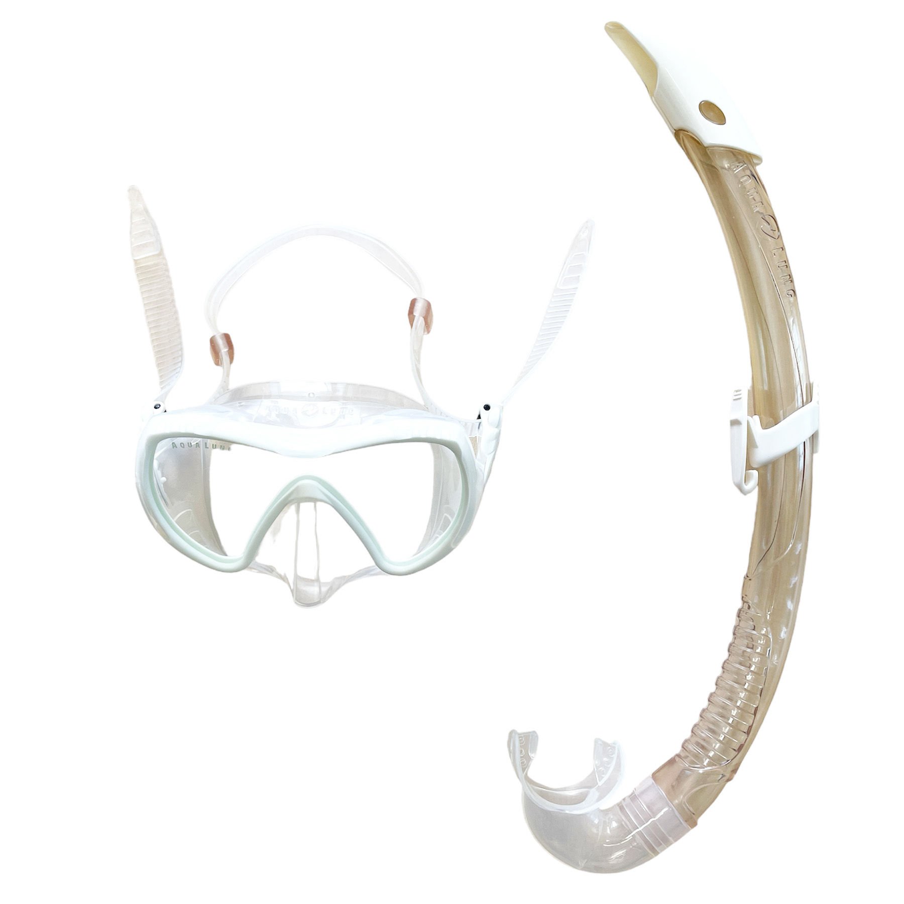 Aqua Lung Visionflex Midi Beyaz Şnorkel Set