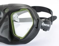 Seac Raptor Siyah Silikon Yeşil Dalış Maskesi
