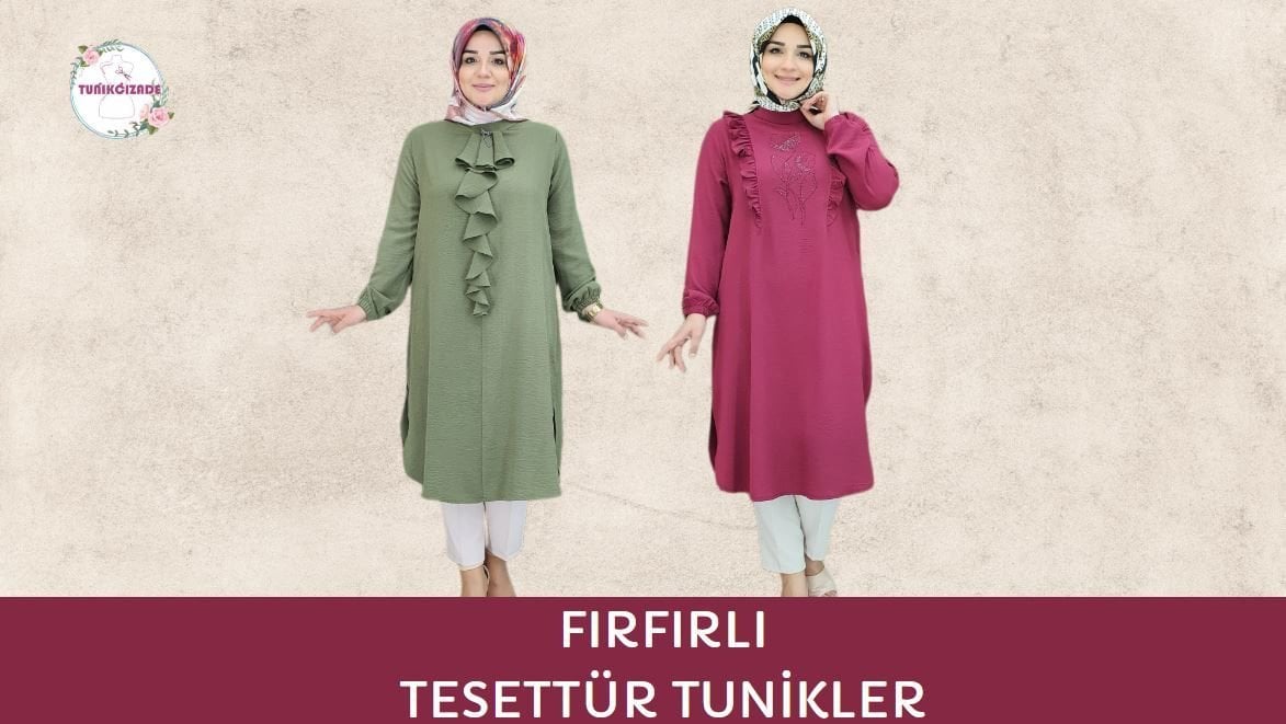 Fırfırlı Tesettür Tunikler