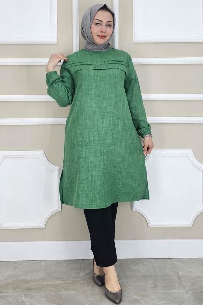 KADIN TAŞ DETAYLI TESETTÜR TUNİK BENETTON - 4 BEDEN