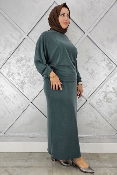 KADIN YARASA KOL TESETTÜR TAKIM YEŞİL - 4 BEDEN