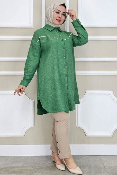 KADIN BİYELİ TESETTÜR GÖMLEK BENETTON - 5 BEDEN