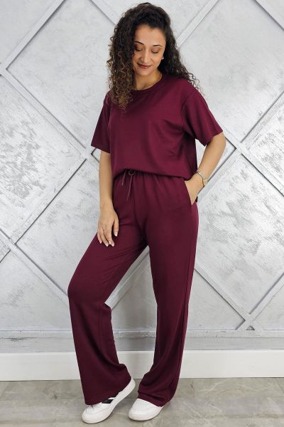 KADIN KISA KOLLU TESETTÜR TAKIM BORDO - XL