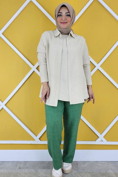 KADIN BEL LASTİKLİ TESETTÜR PANTOLON BENETTON - 5 BEDEN