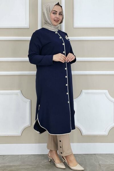 KADIN BİYELİ BROŞ DETAYLI TESETTÜR KAP KAHVERENGİ - 4 BEDEN