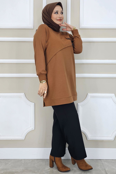 KADIN ALLER DİKİM TESETTÜR TUNİK TABA - XL