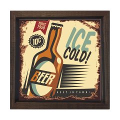 Bira Vintage Reklam Afişi Tablosu
