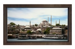 Süleymaniye Camii Tablosu Kahverengi Ahşap Çerçeve - 50x70