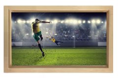 Futbol Şut Çekme Tablosu Naturel Ahşap - 45x30