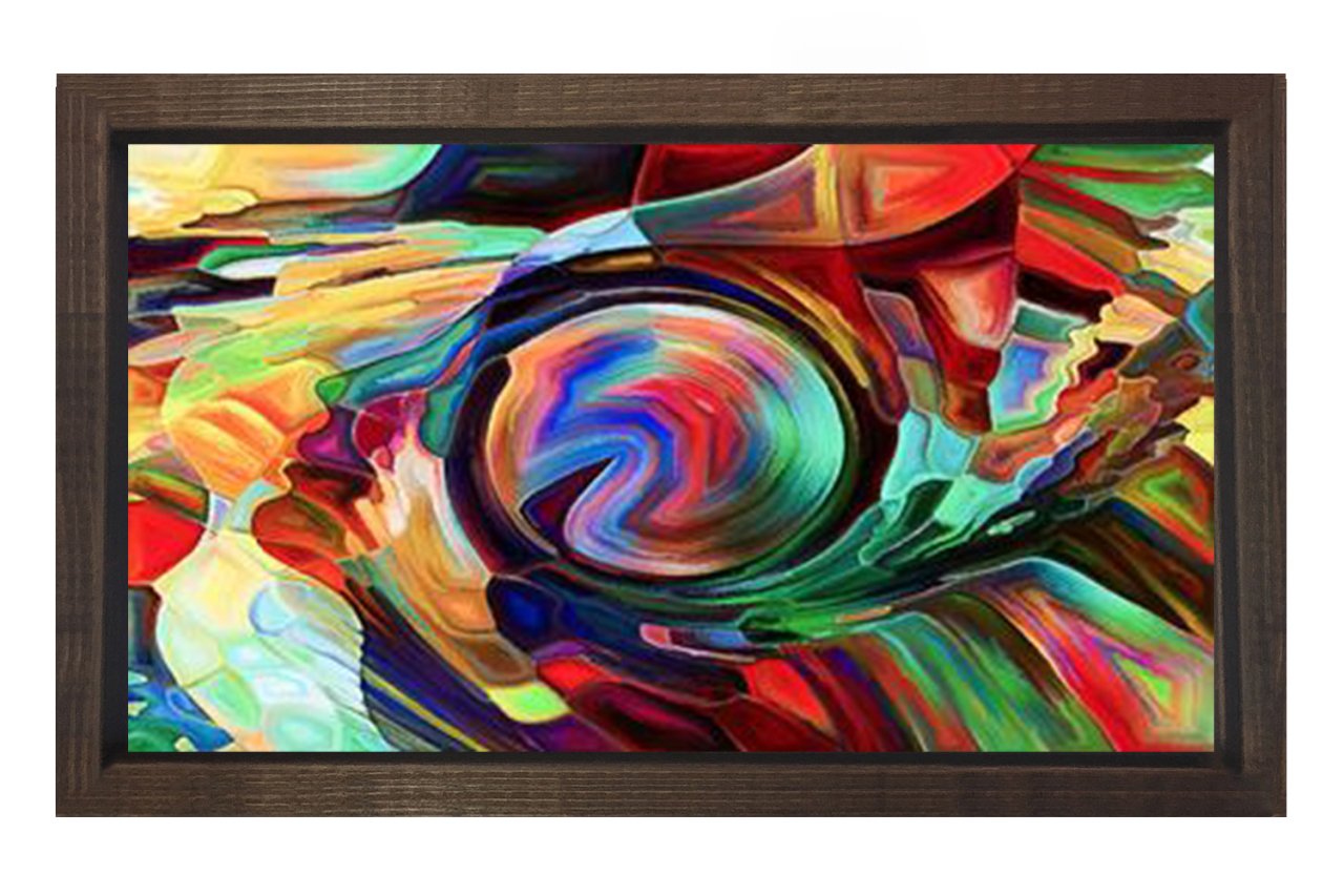 Soyut Reprodüksiyon Tablosu Kahverengi Ahşap - 100x150