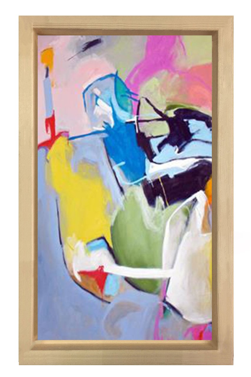 Soyut Reprodüksiyon Tablosu Naturel Ahşap - 100x200