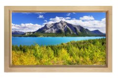 Muhtesem Doğa Manzarası Tablosu Naturel Ahşap Çerçeve - 50x90