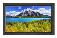 Muhtesem Doğa Manzarası Tablosu Siyah Ahşap Çerçeve - 50x90