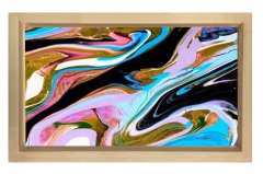 Soyut Reprodüksiyon Tablosu Naturel Ahşap - 100x200