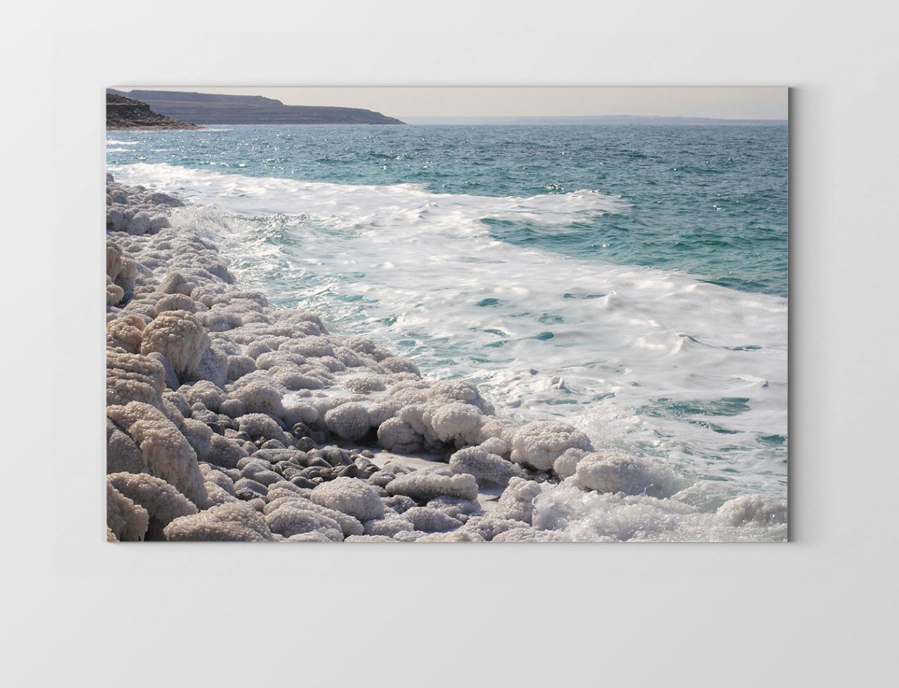 Taşlık Deniz Manzarası Tablosu Çerçevesiz - 100x150