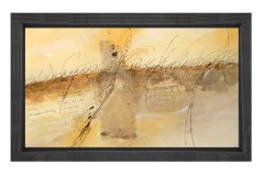 Soyut Reprodüksiyon Tablosu Siyah Ahşap - 100x200