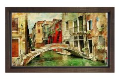 Vintage Venedik Tablosu Kahverengi Ahşap - 100x200