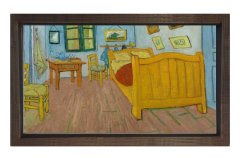 Yatak Odası Tablosu Kahverengi Ahşap Çerçeve - 100x150