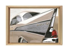 Cadillac Tablosu Naturel Ahşap - 50x70