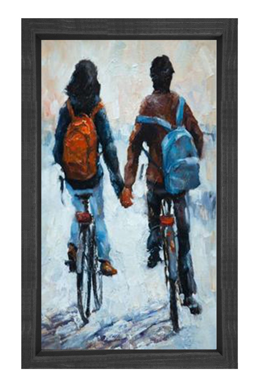 Okul Aşkı Tablosu Siyah Ahşap Çerçeve - 100x150