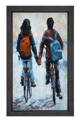 Okul Aşkı Tablosu Siyah Ahşap Çerçeve - 100x150