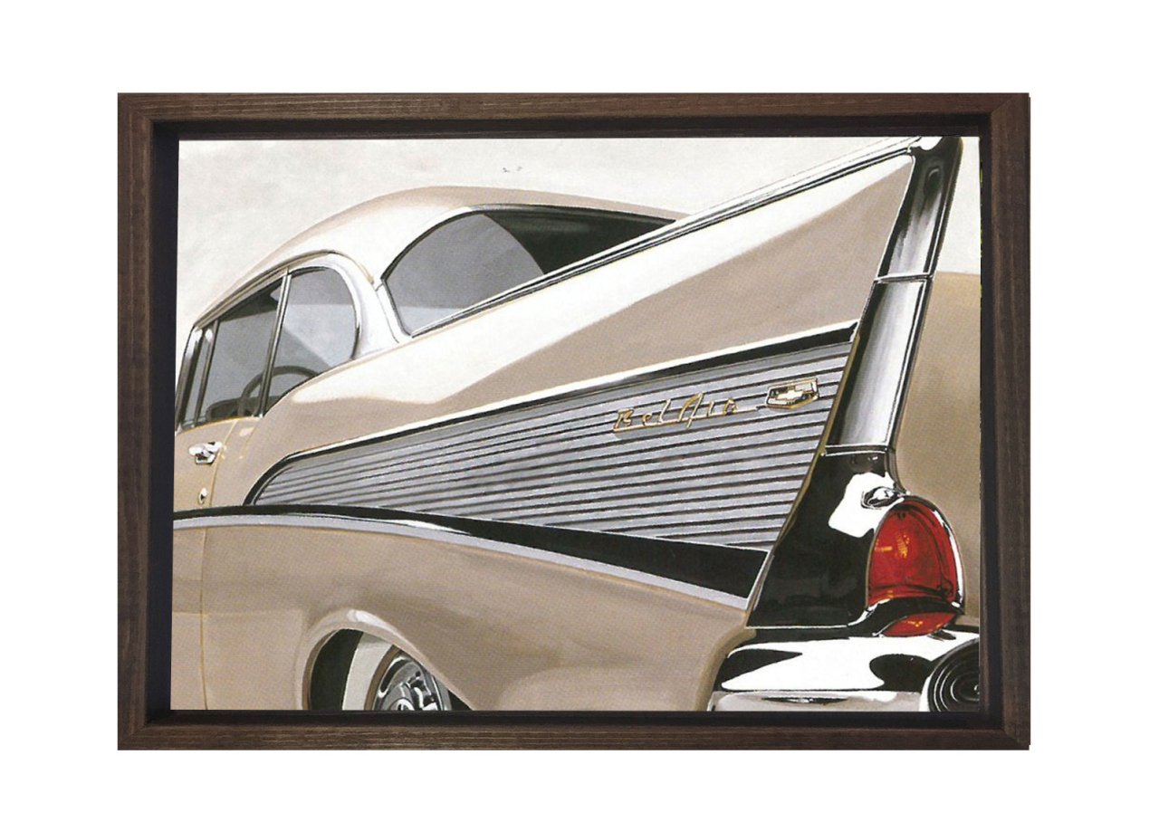 Cadillac Tablosu Kahverengi Ahşap - 40x60