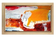 Soyut Reprodüksiyon Tablosu Naturel Ahşap - 70x100